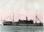 USS Canopus with Flags